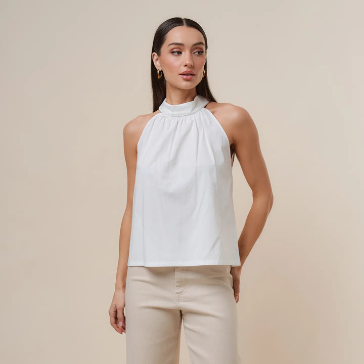 HALTER NECK BLOUSE TOP