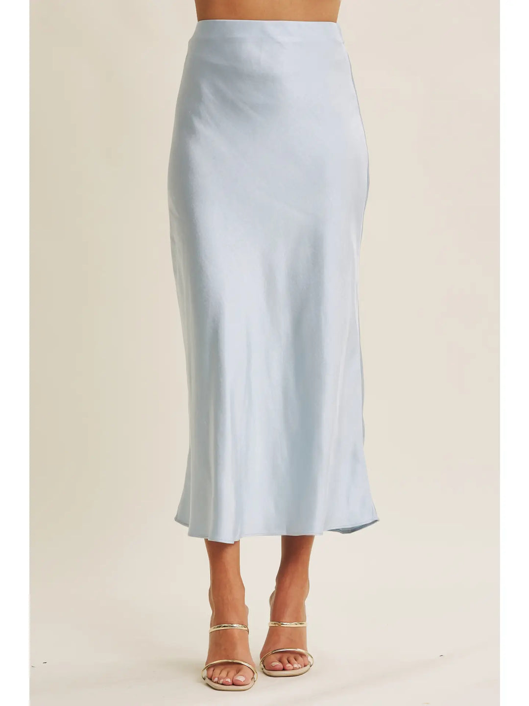SILKY SATIN BIAS CUT SKIRT
