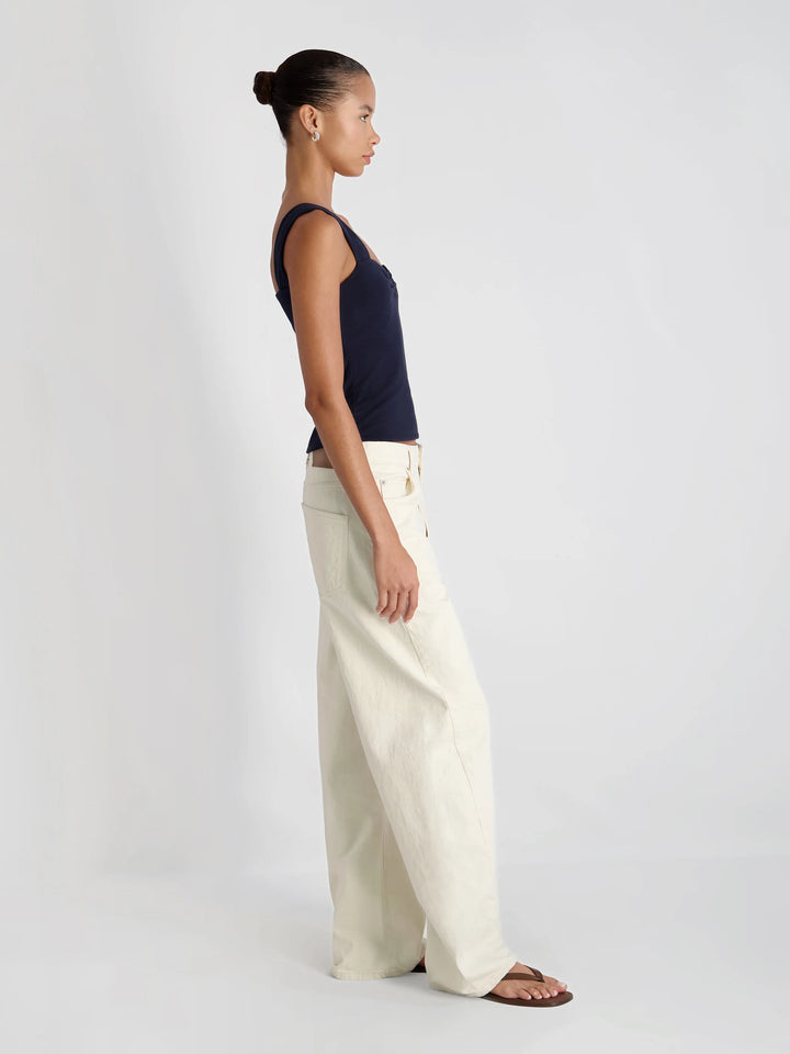 MAISIE JERSEY KNIT RUCHED FRONT TANK