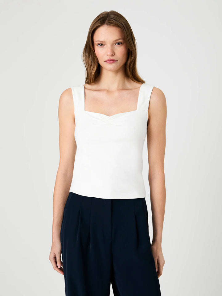 MAISIE JERSEY KNIT RUCHED FRONT TANK