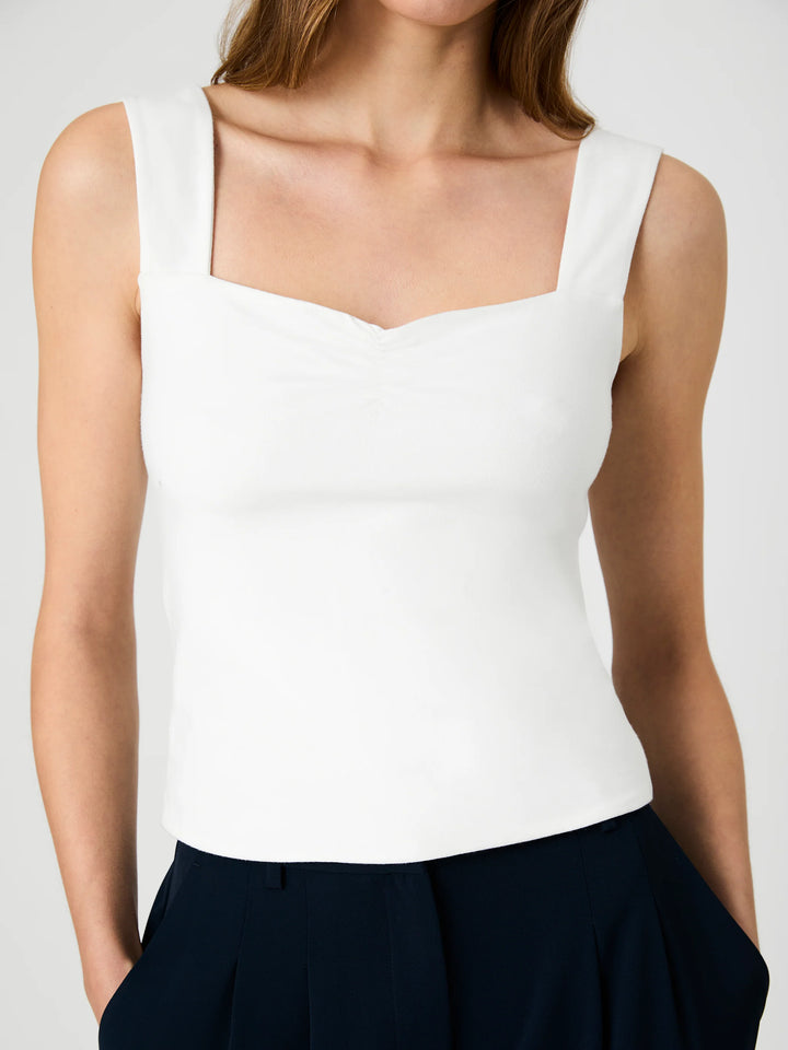 MAISIE JERSEY KNIT RUCHED FRONT TANK
