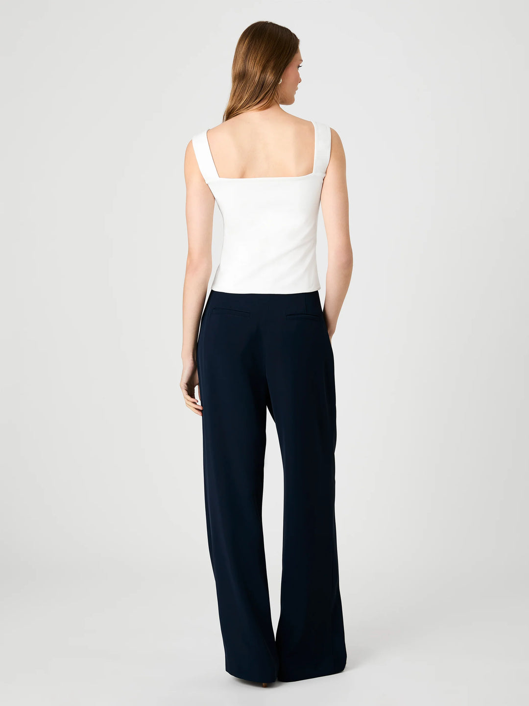 MAISIE JERSEY KNIT RUCHED FRONT TANK