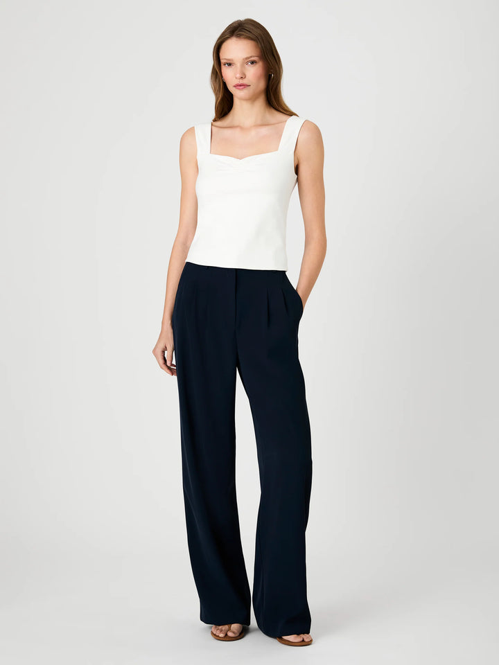 MAISIE JERSEY KNIT RUCHED FRONT TANK