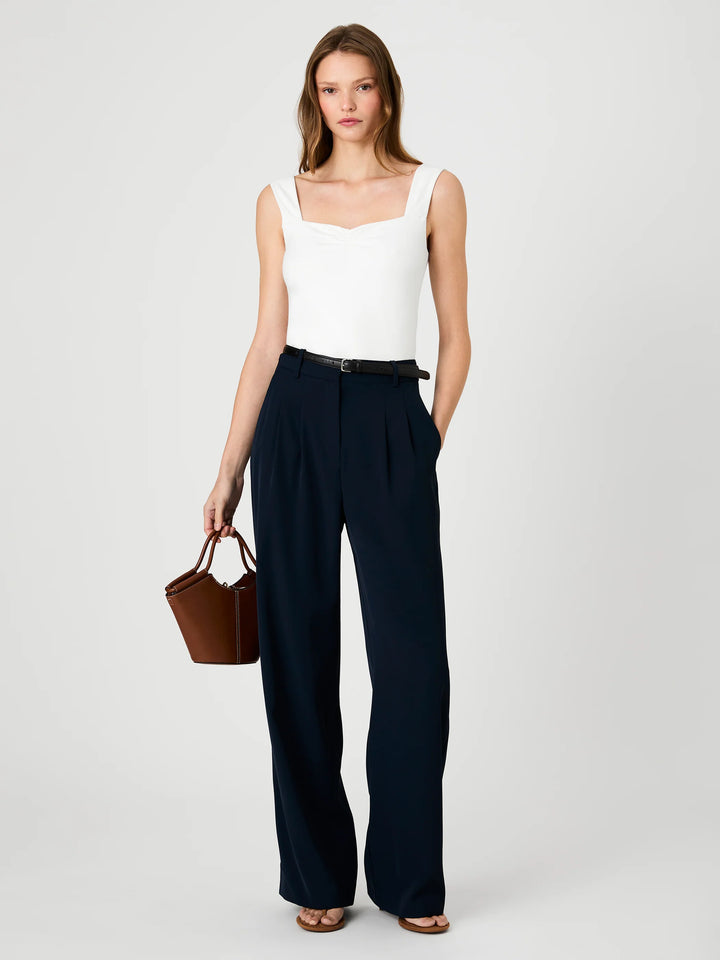 MAISIE JERSEY KNIT RUCHED FRONT TANK