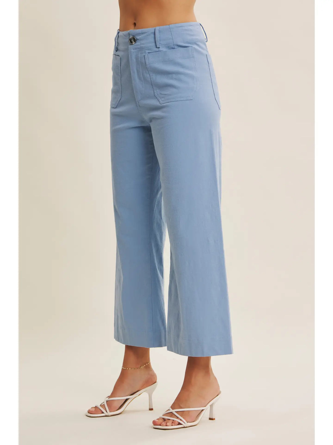 STRETCHY ANKLE PANTS WITH POCKETS