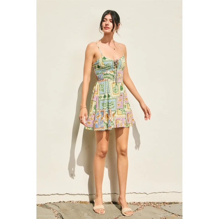 OFFSHORE CUTOUT DETAIL MINI DRESS