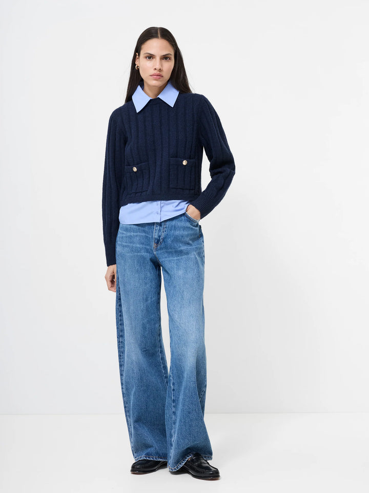 ELLIE KNIT COLLARED PULLOVER