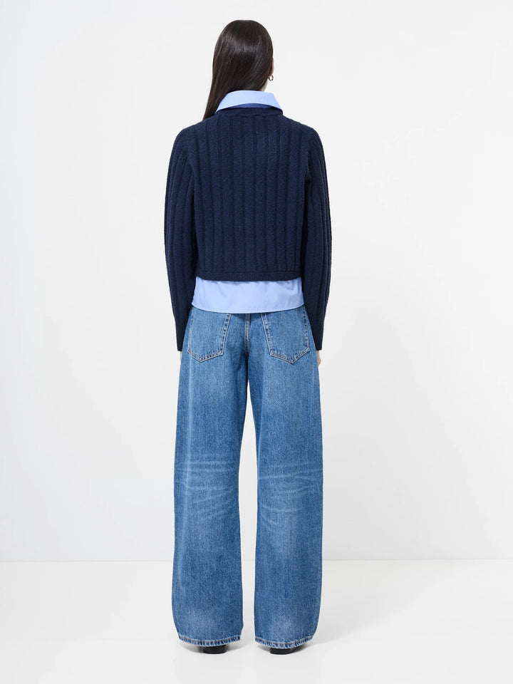 ELLIE KNIT COLLARED PULLOVER