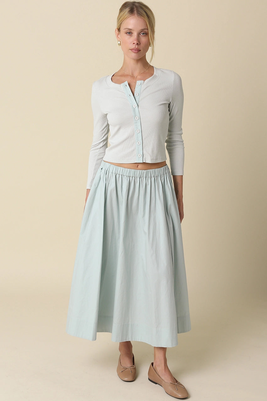 SASHA CROP BUTTON CARDIGAN