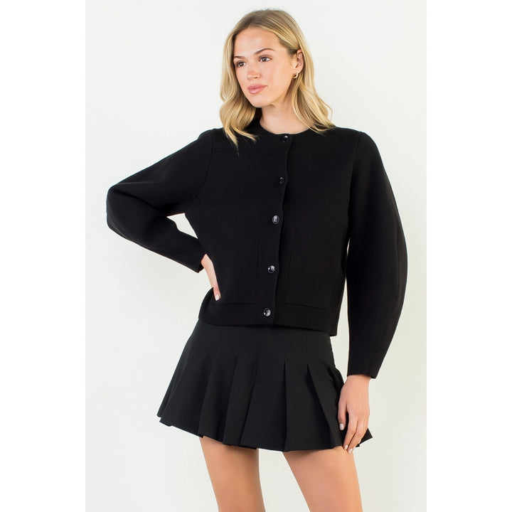 LONG SLEEVE CROPPED CARDIGAN