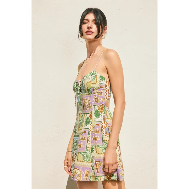 OFFSHORE CUTOUT DETAIL MINI DRESS