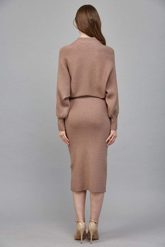 LONG SLEEVE MIDI DRESS