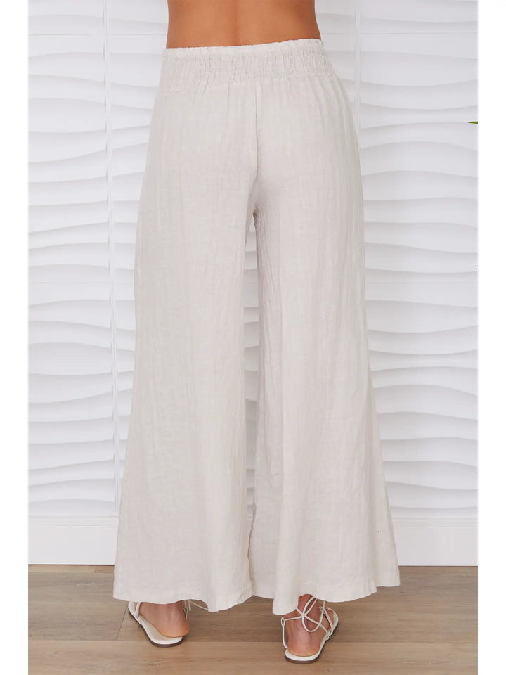SMOCKED WAIST PALAZZO PANT