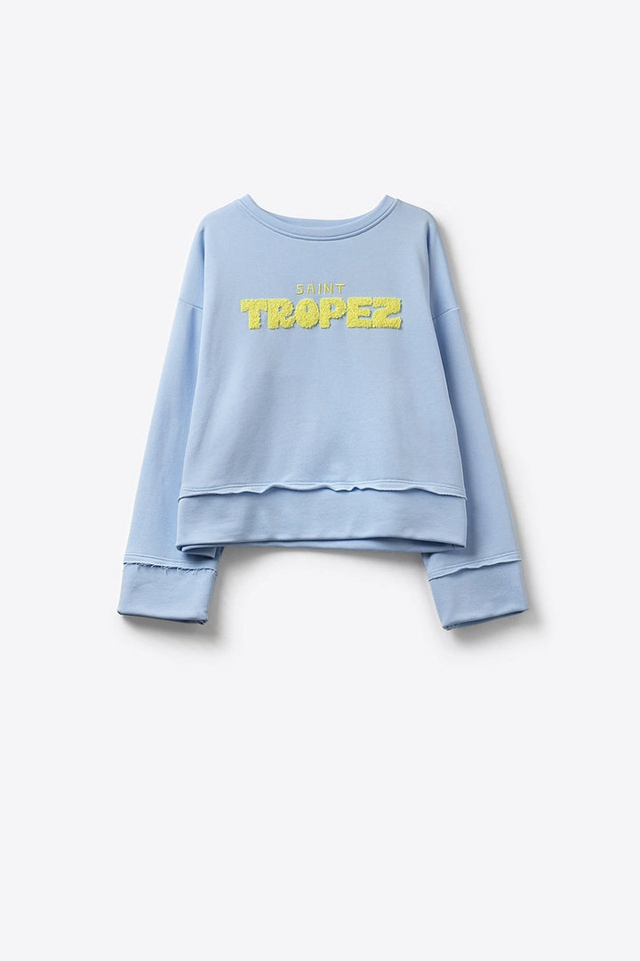 SAINT TROPEZ EMBROIDERED SWEATSHIRT