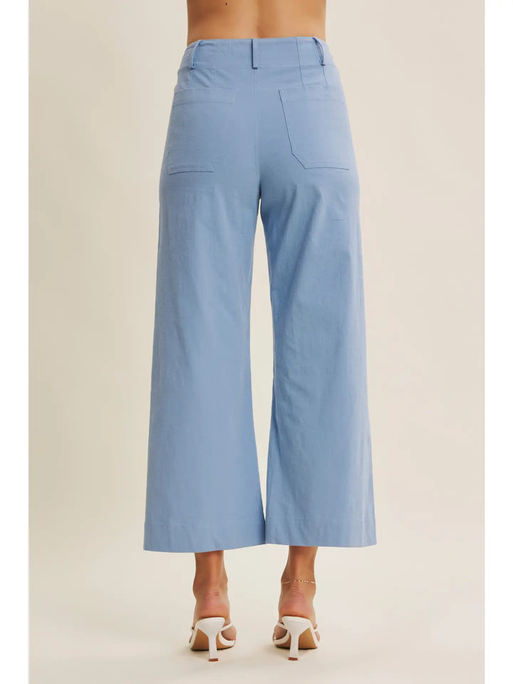 STRETCHY ANKLE PANTS WITH POCKETS