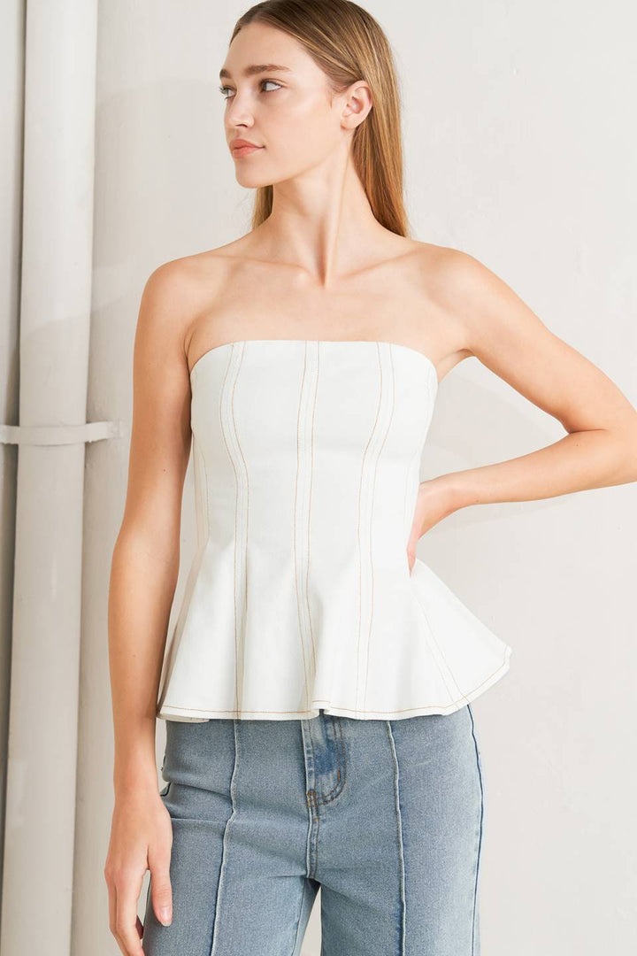 SOLID WOVEN TOP