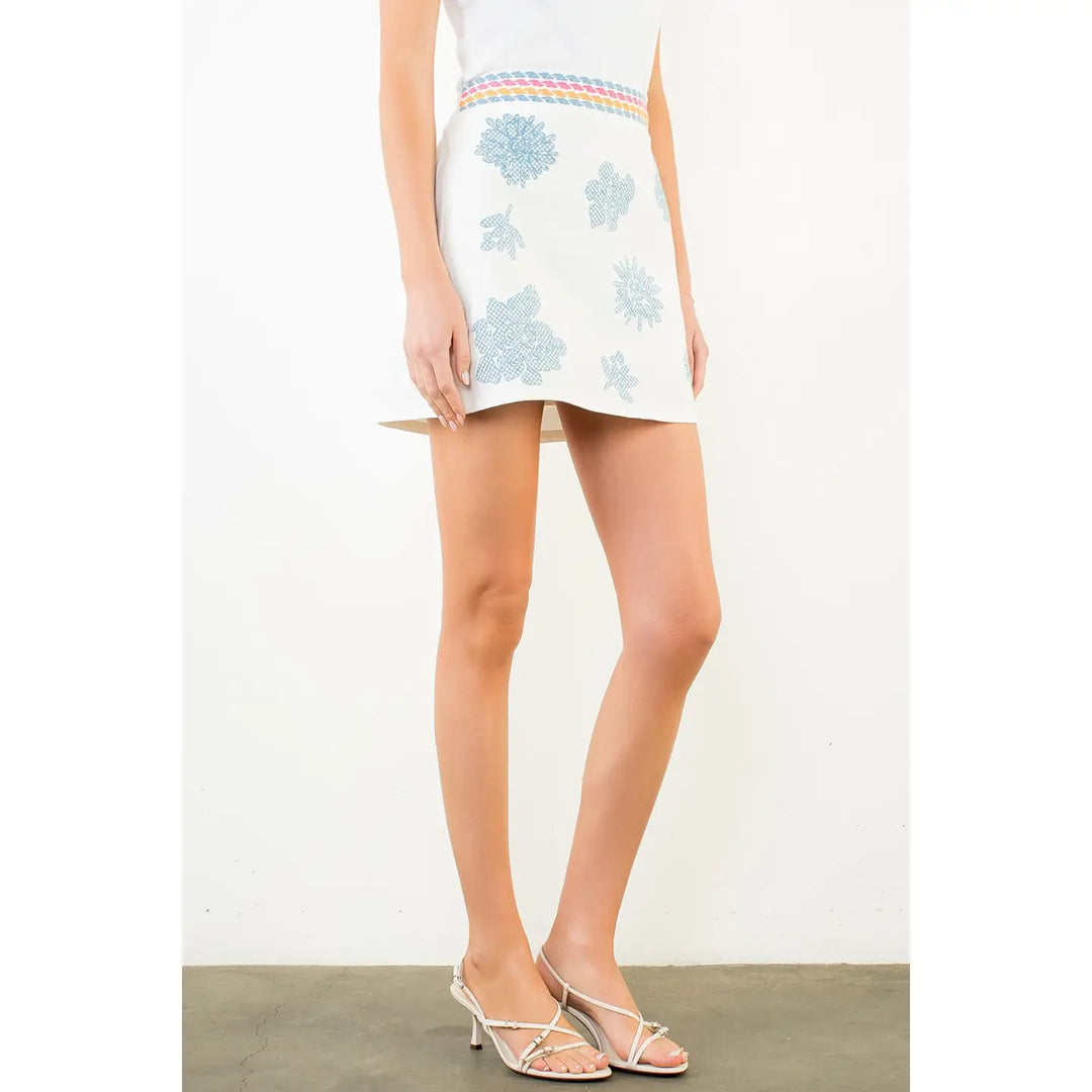 EMBROIDERY DETAIL SKIRT