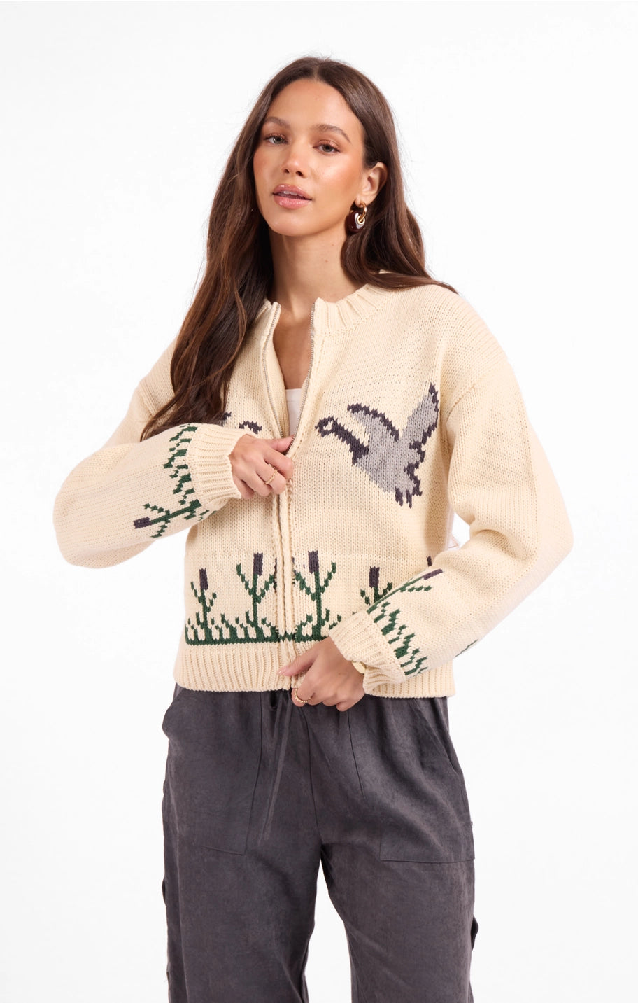 SONGBIRD ZIP SWEATER