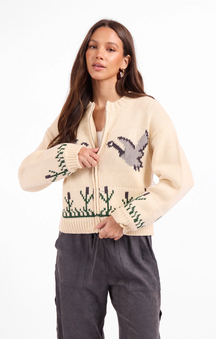 SONGBIRD ZIP SWEATER