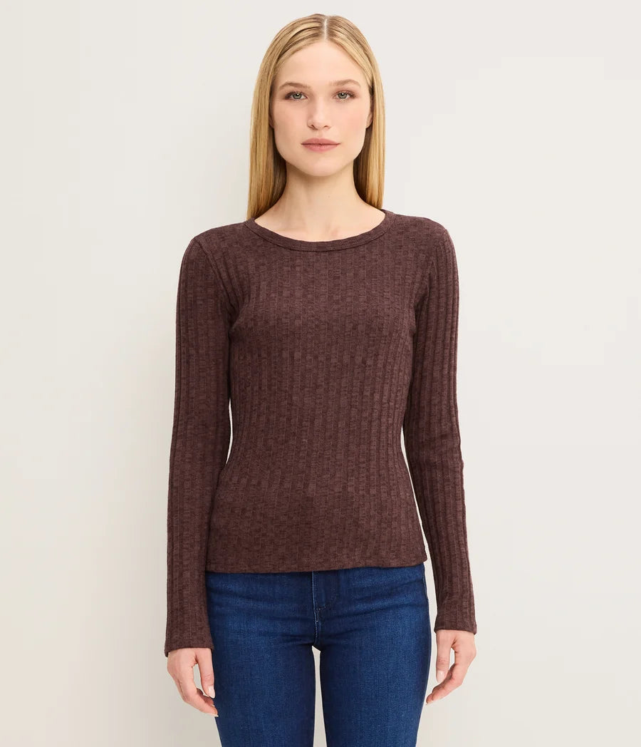 MIREYA LONG SLEEVE CREW TEE