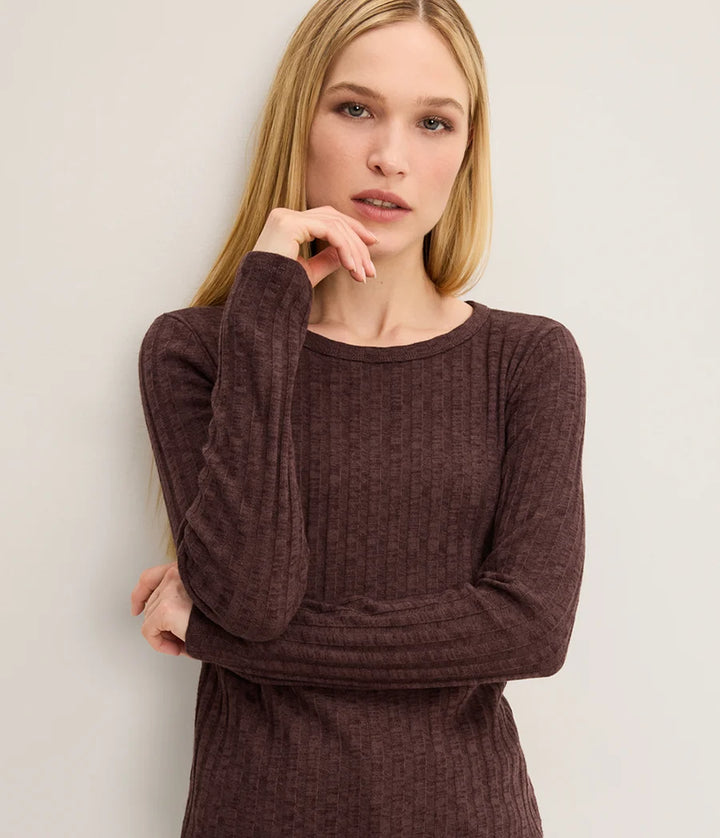 MIREYA LONG SLEEVE CREW TEE