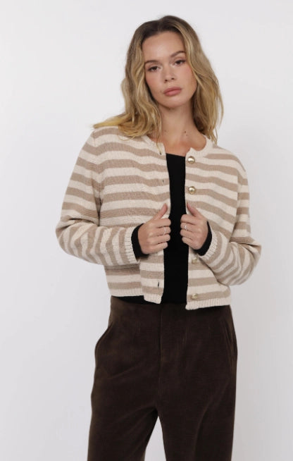 DAPHNE LONG SLEEVE STRIPE CARDIGAN