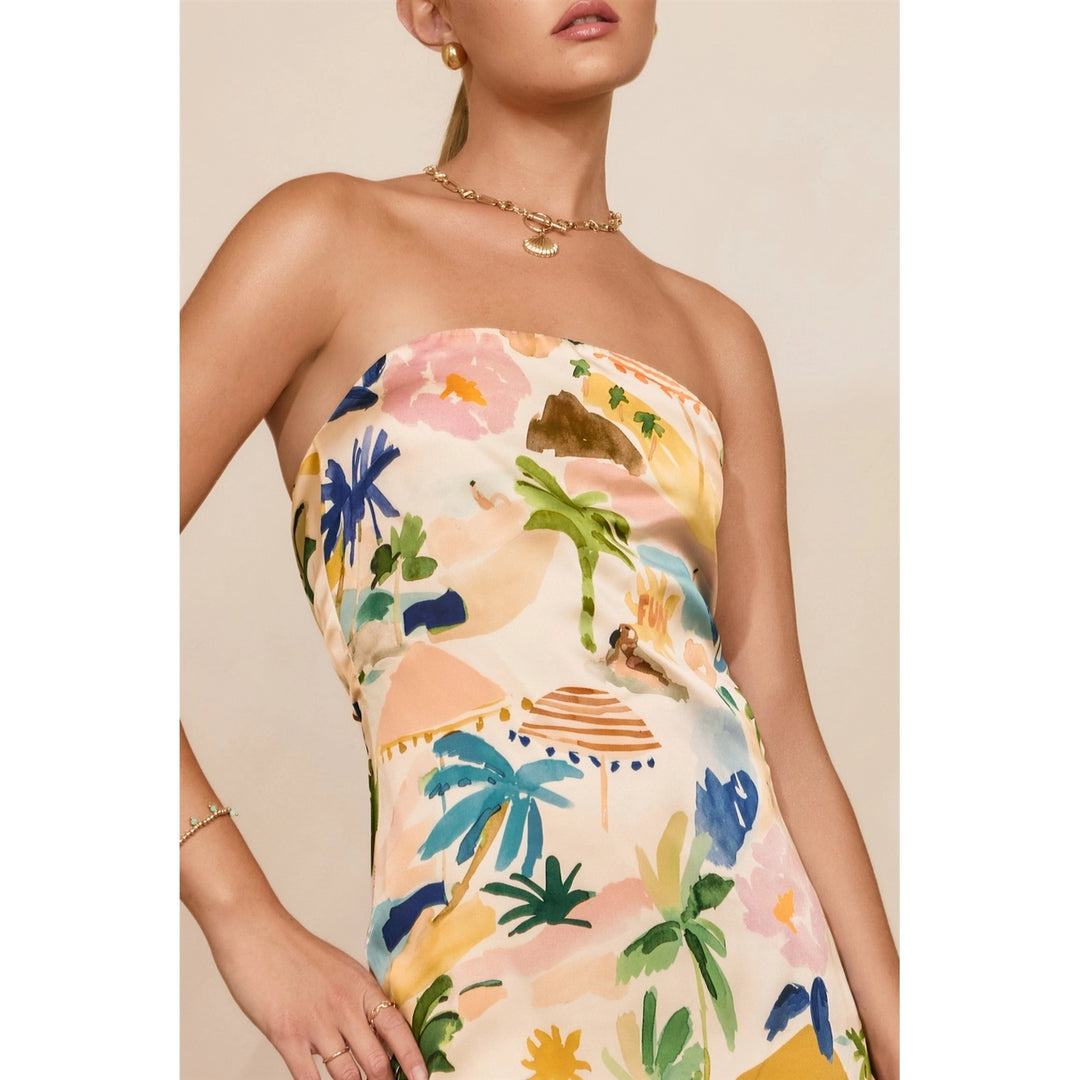 ISLA BONITA STRAPLESS BACK DETAIL MINI DRESS