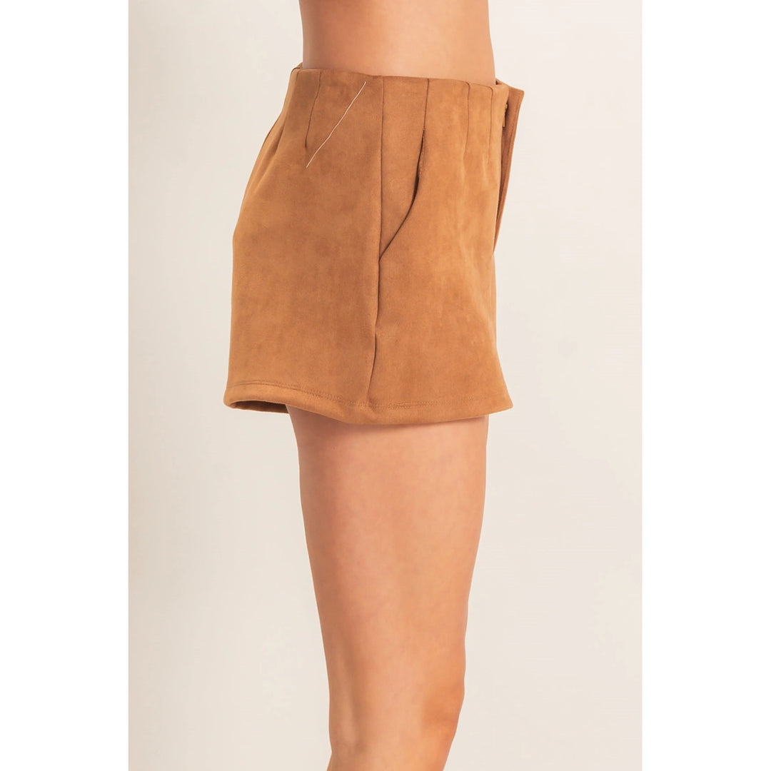 HIGH WAIST SUEDE SHORTS