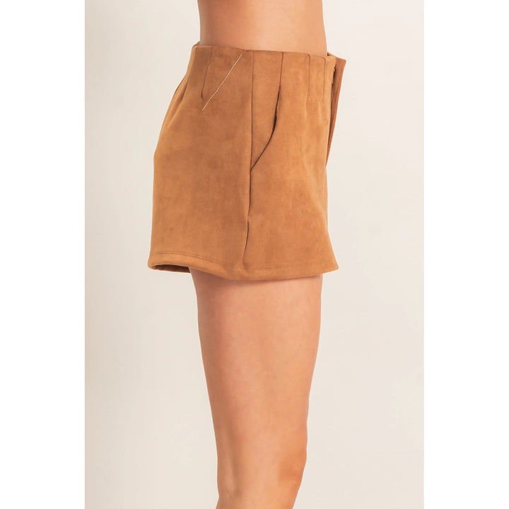HIGH WAIST SUEDE SHORTS