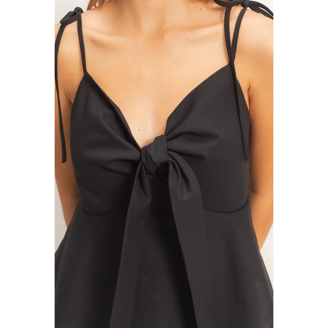 TIE FRONT SPAGHETTI STRAP TOP