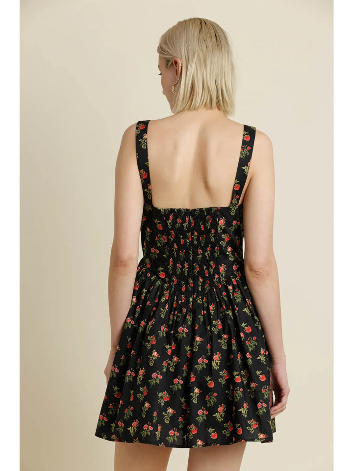 MINI DRESS WITH CORSET STYLE BODICE