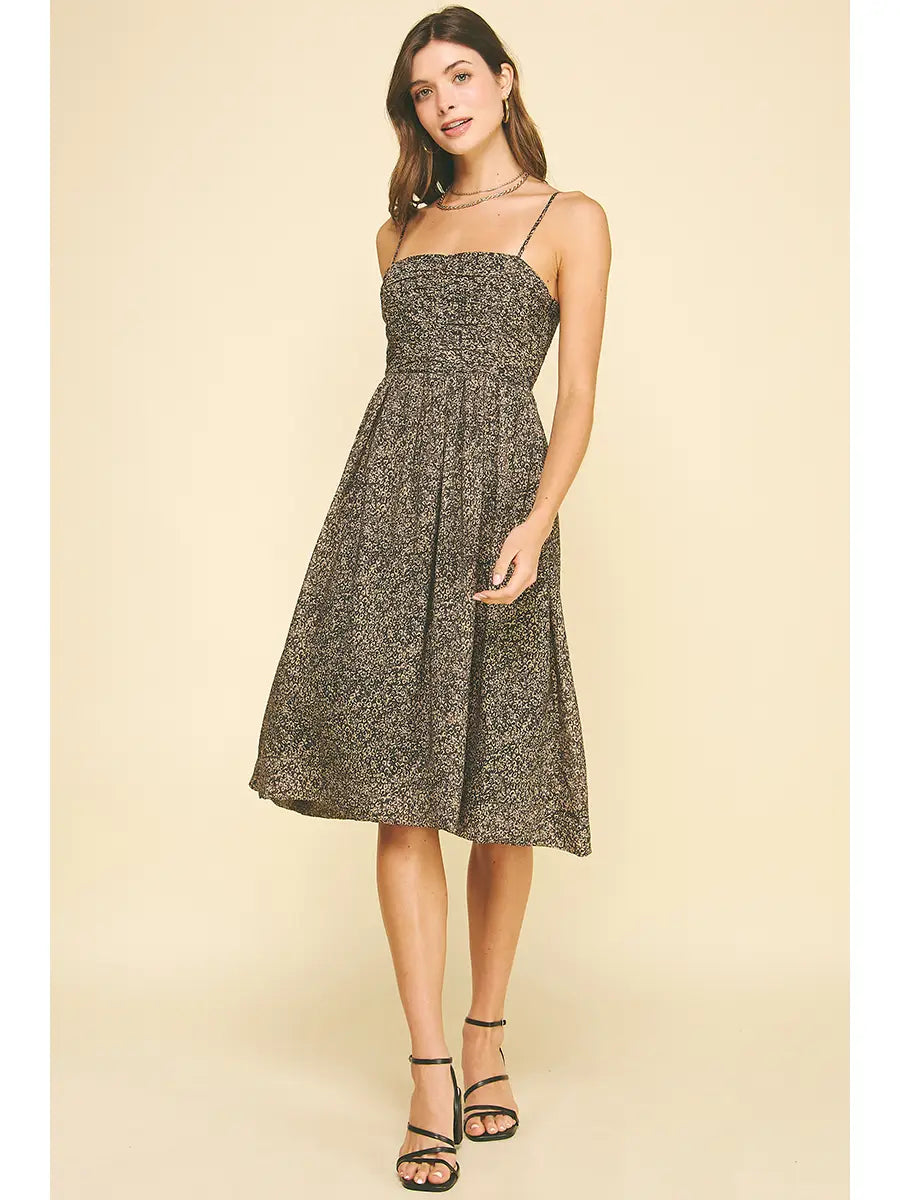 LEOPARD PRINT MIDI DRESS