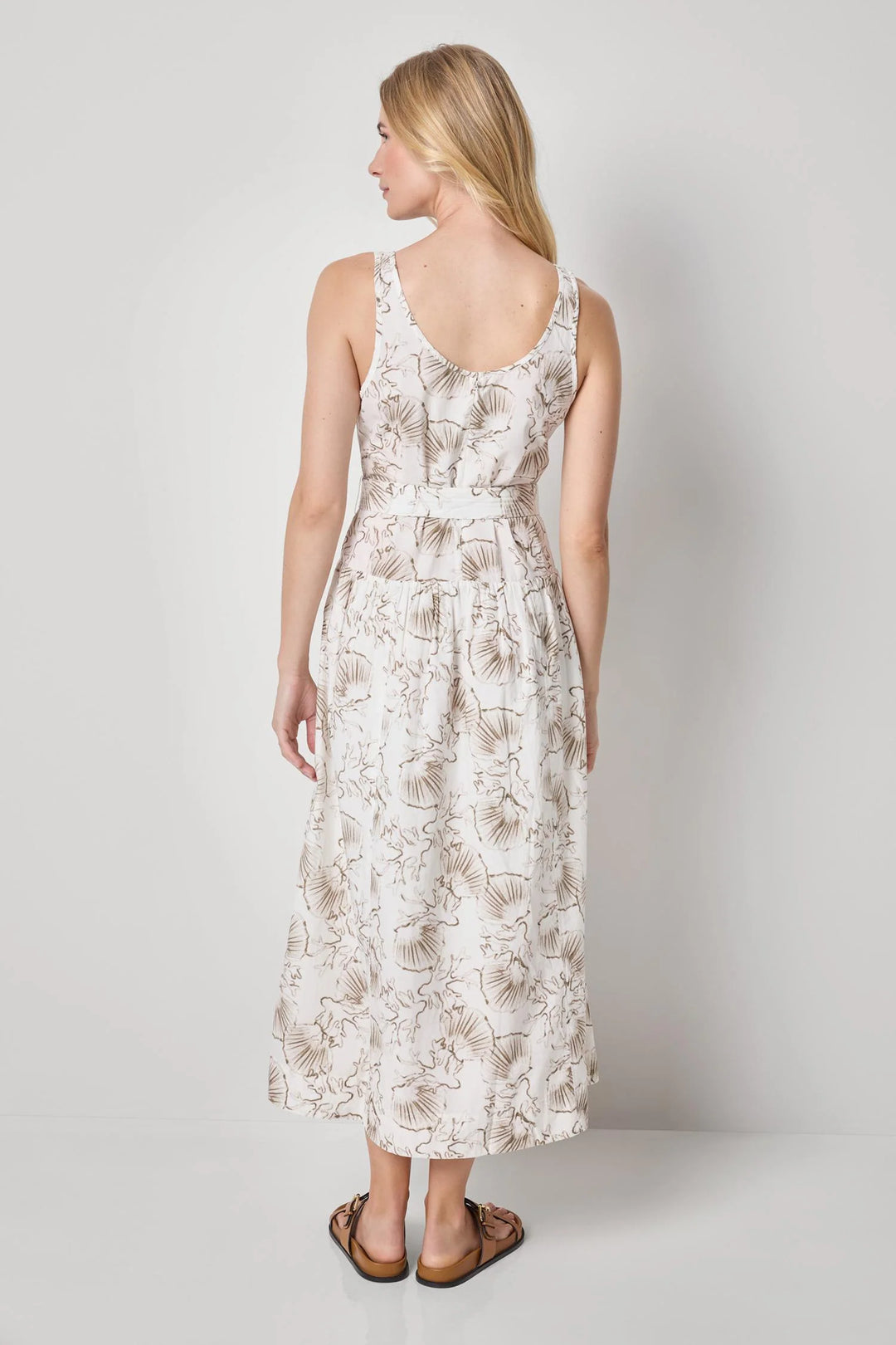 POPLIN MAXI YOKE DRESS