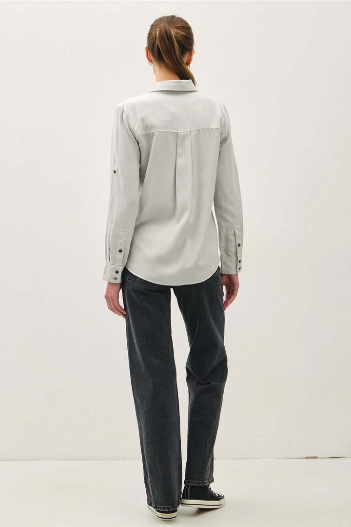 TENCEL ROLLED CUFF SHIRT
