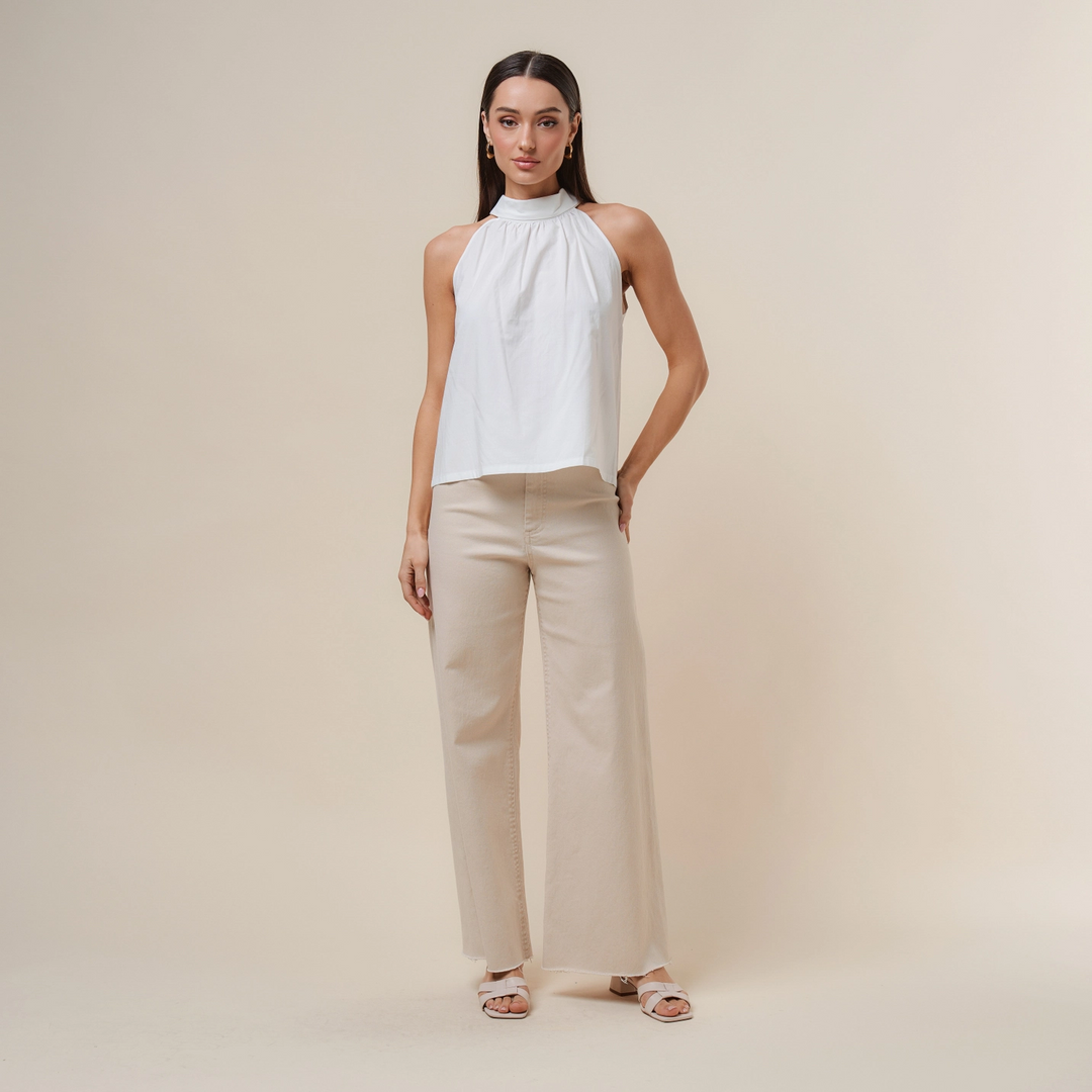HALTER NECK BLOUSE TOP