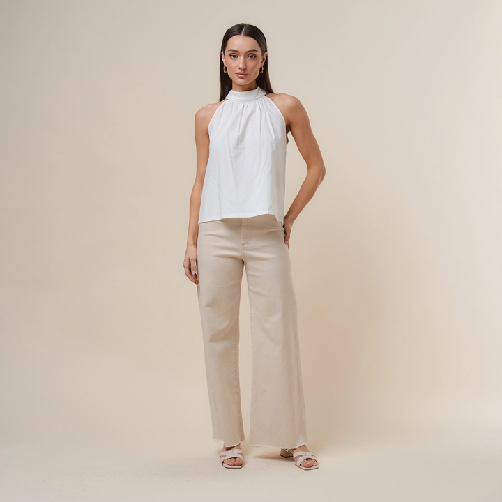 HALTER NECK BLOUSE TOP
