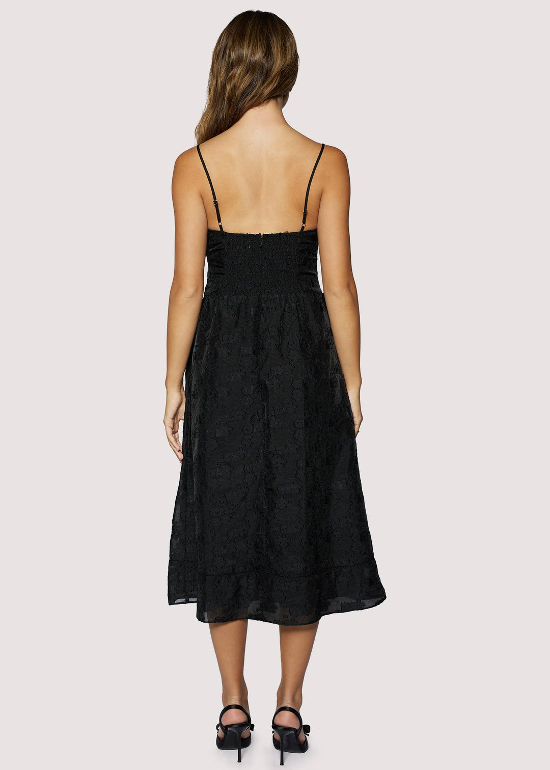PETAL VEIL MIDI DRESS