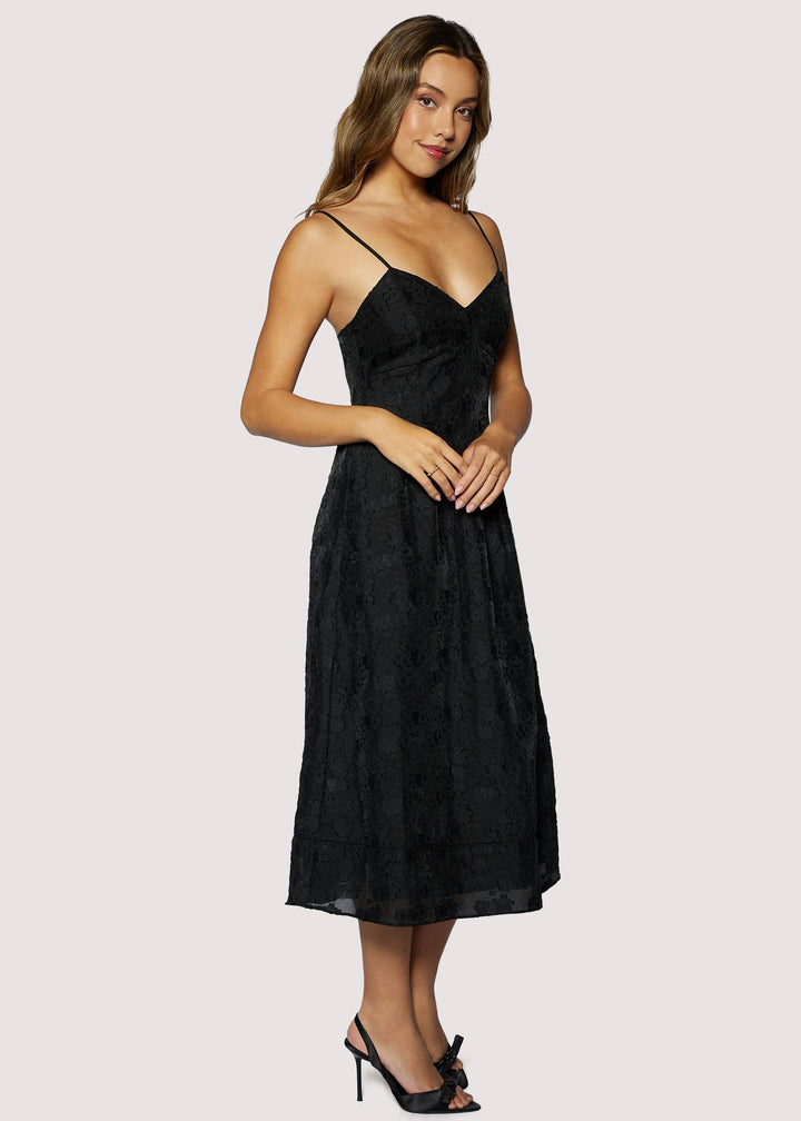 PETAL VEIL MIDI DRESS