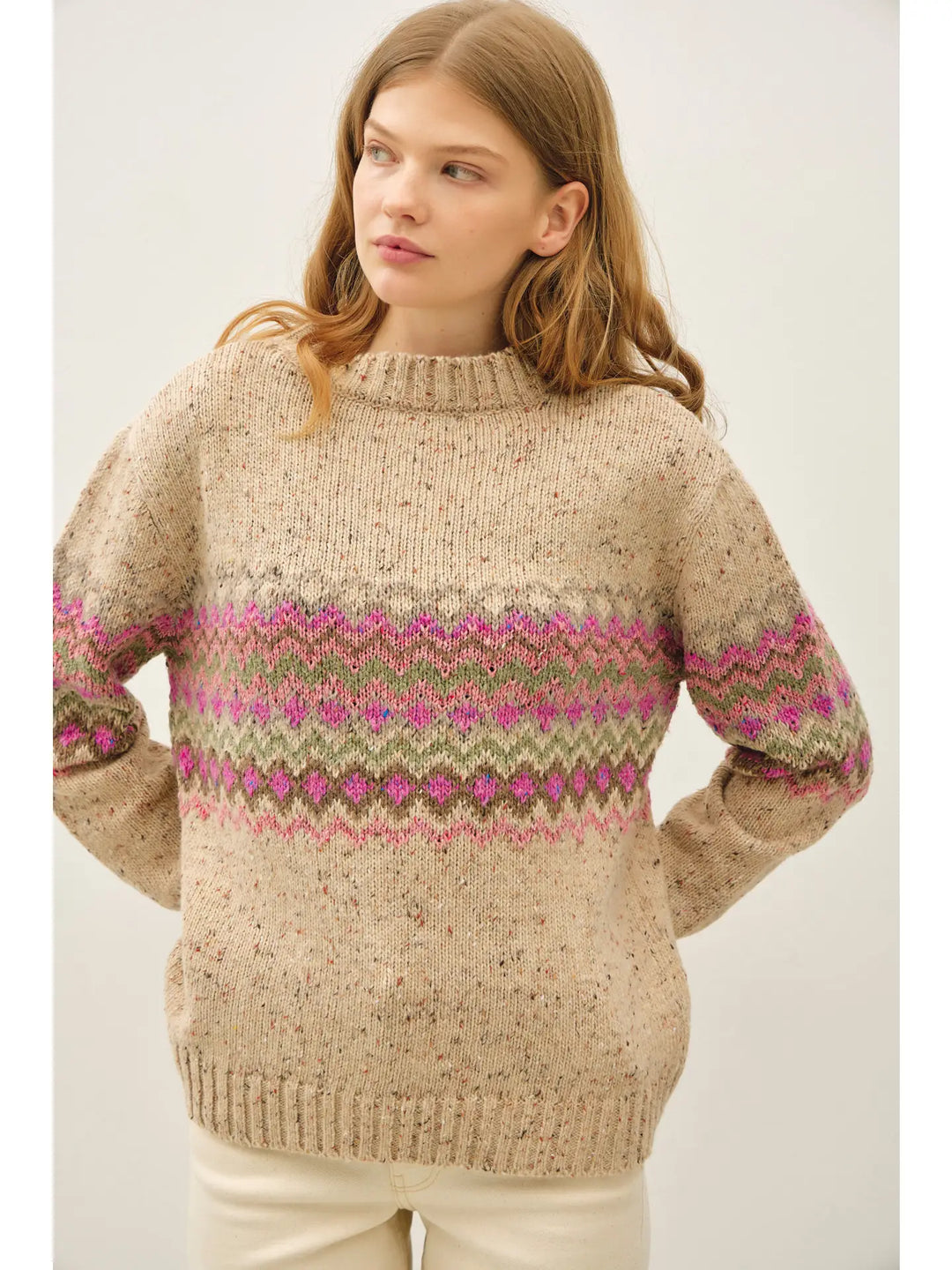 COMO FAIR ISLE MID BLOCK SWEATER