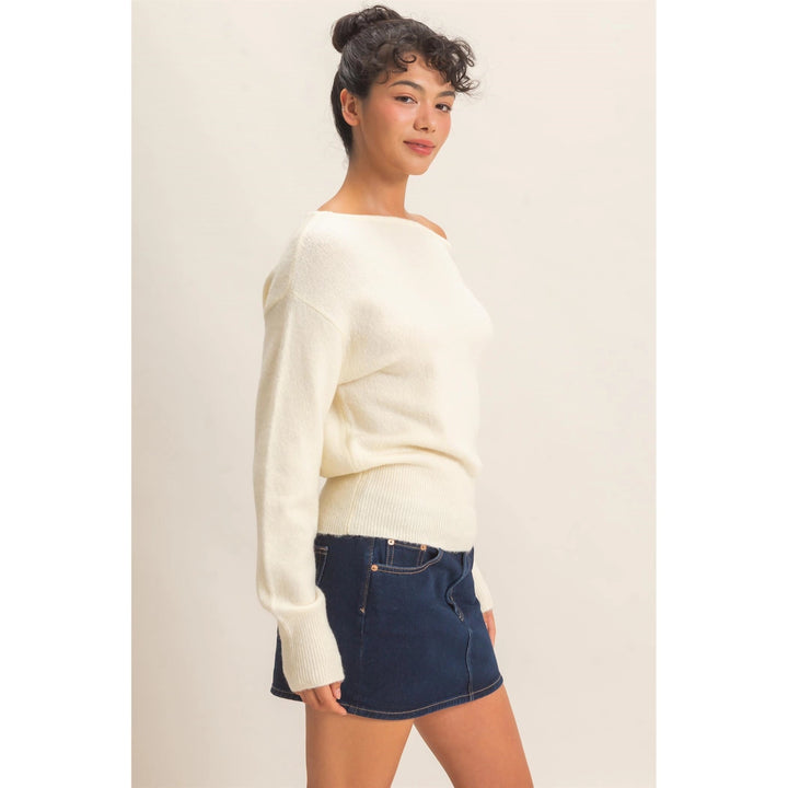 OFF THE SHOULDER SWEATER TOP