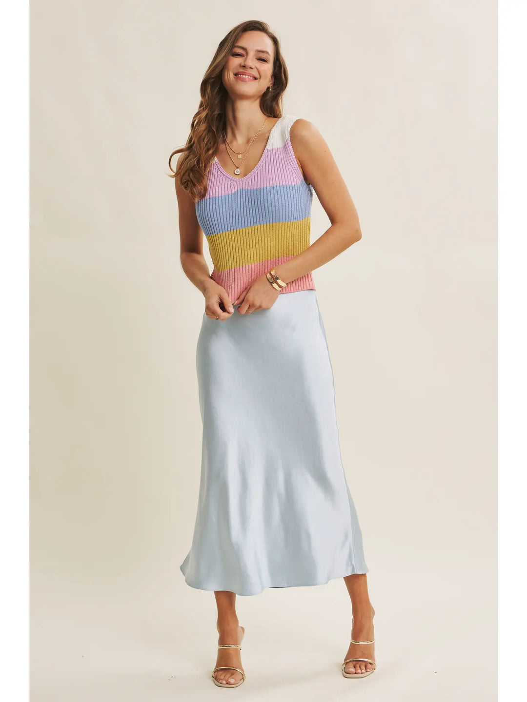 SILKY SATIN BIAS CUT SKIRT