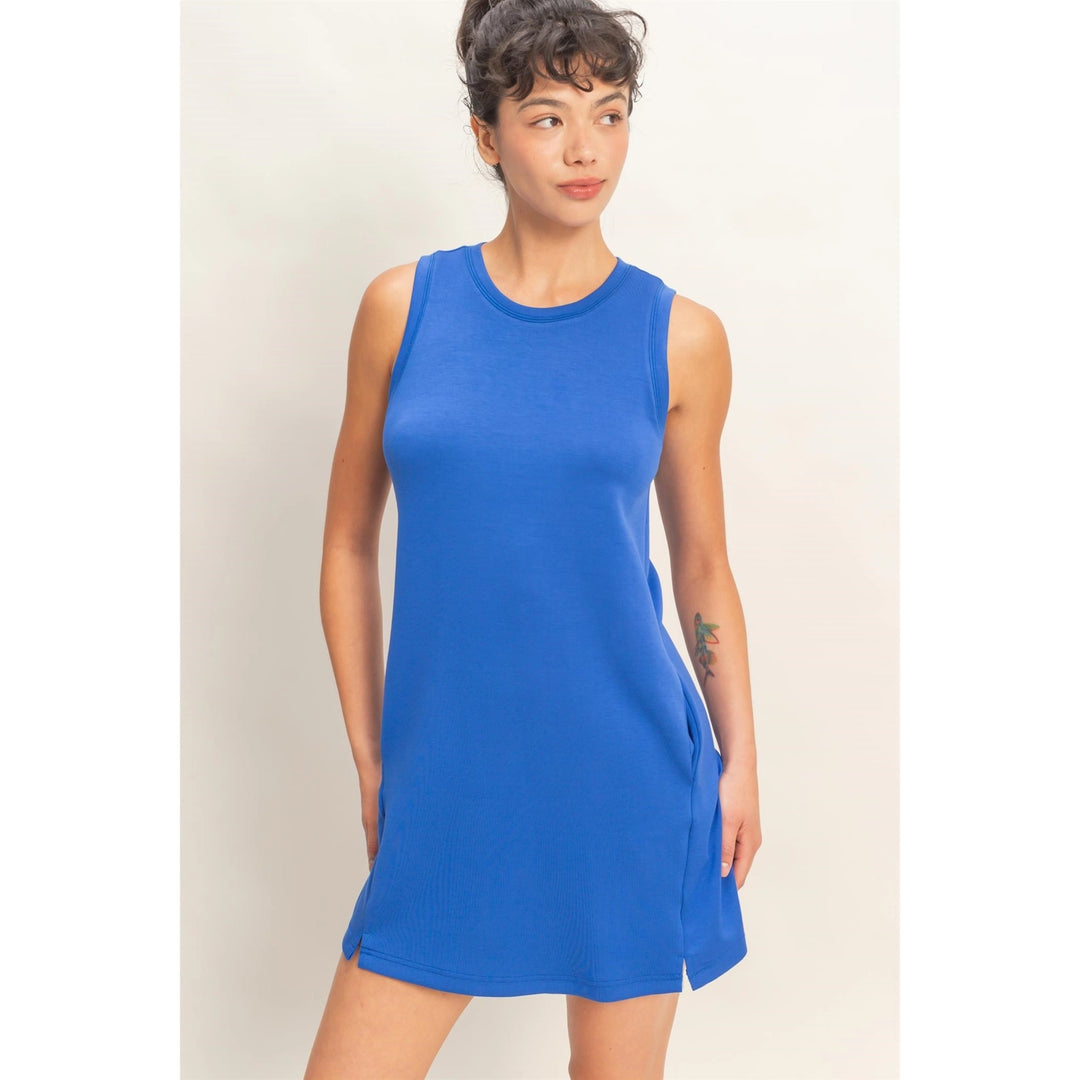 CREW NECK TANK MINI DRESS