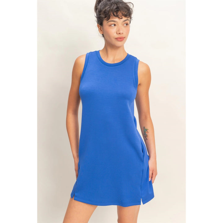 CREW NECK TANK MINI DRESS