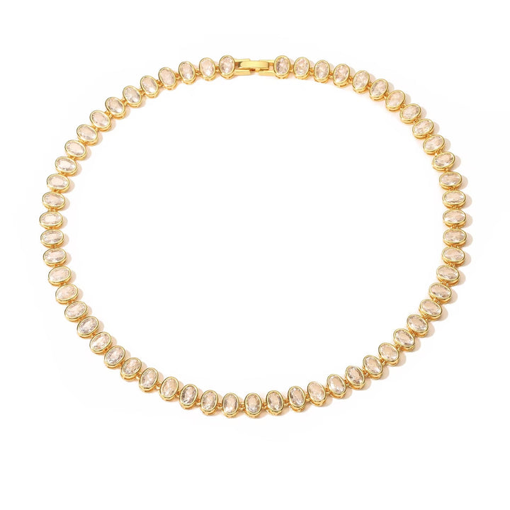 Oval Bezel Tennis Choker