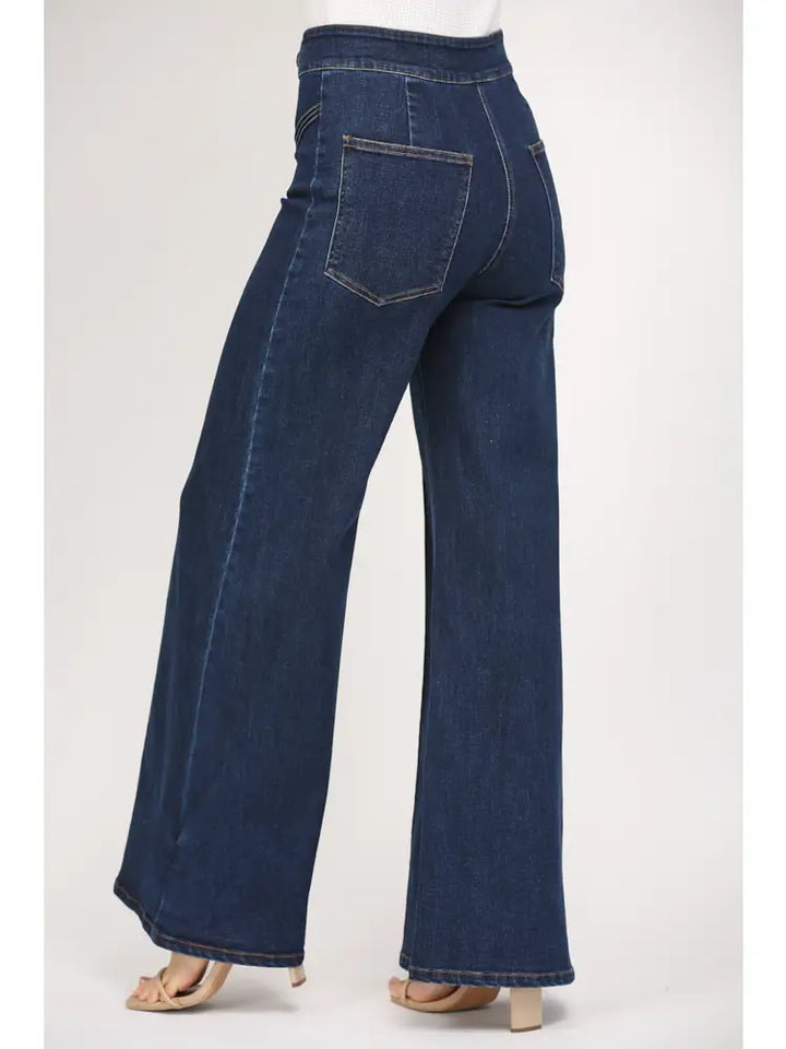HIGH WAISTED WIDE LEG JEAN