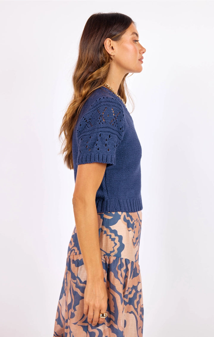 JANICE SHORT SLEEVE SWEATER