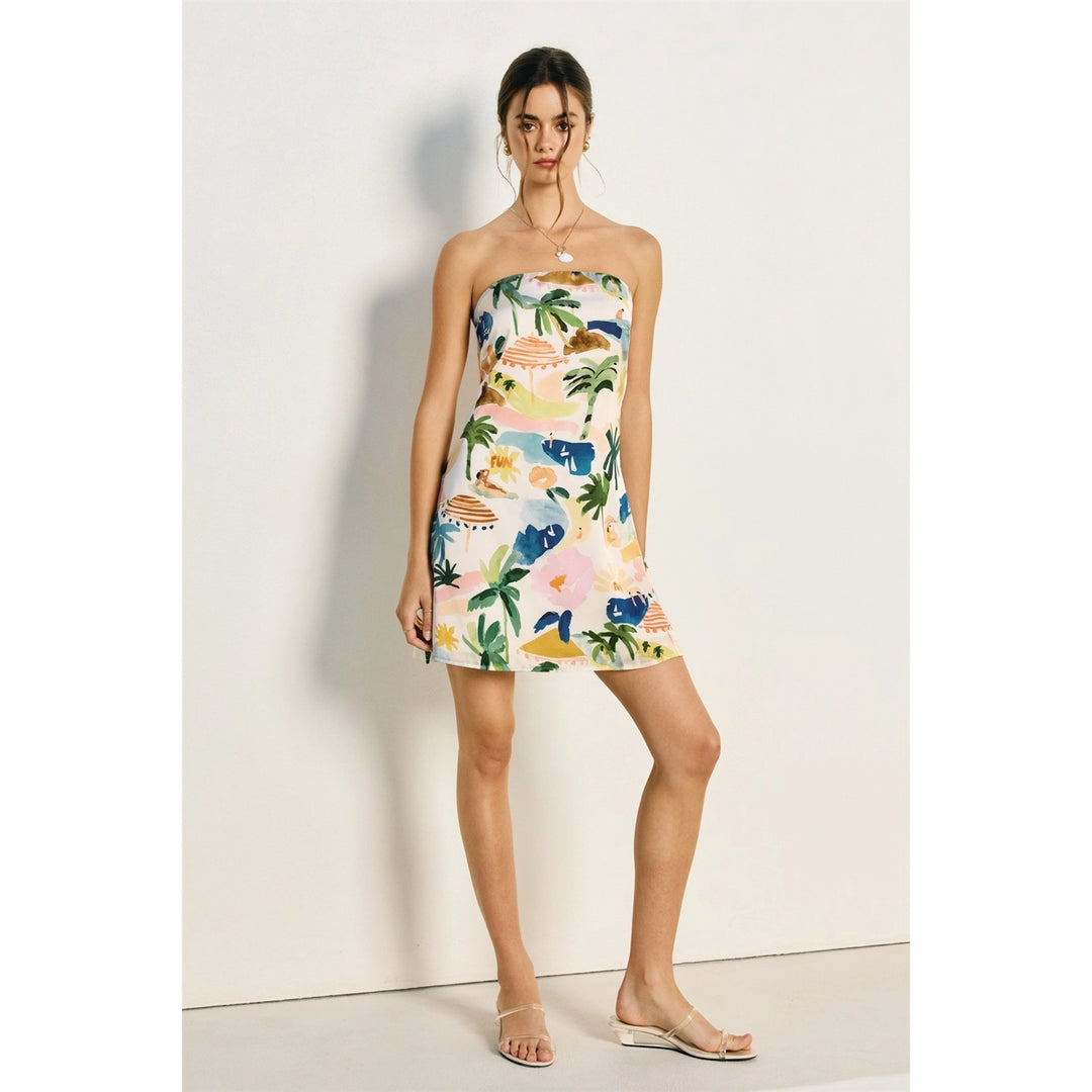 ISLA BONITA STRAPLESS BACK DETAIL MINI DRESS