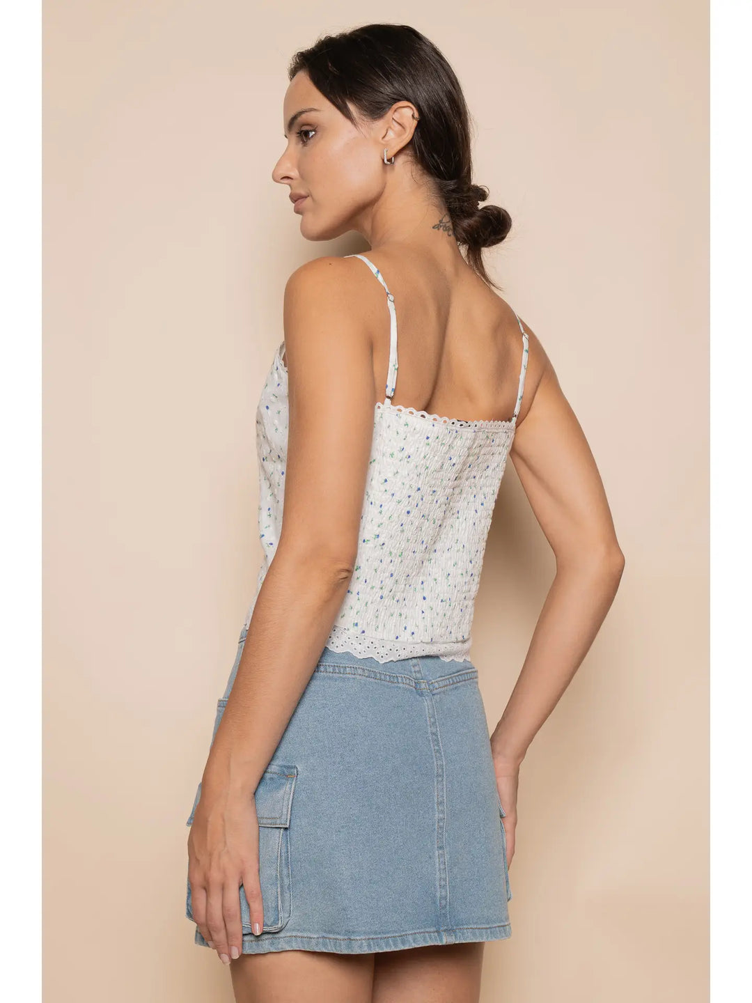 FLORAL PRINT SPAGHETTI STRAP TOP
