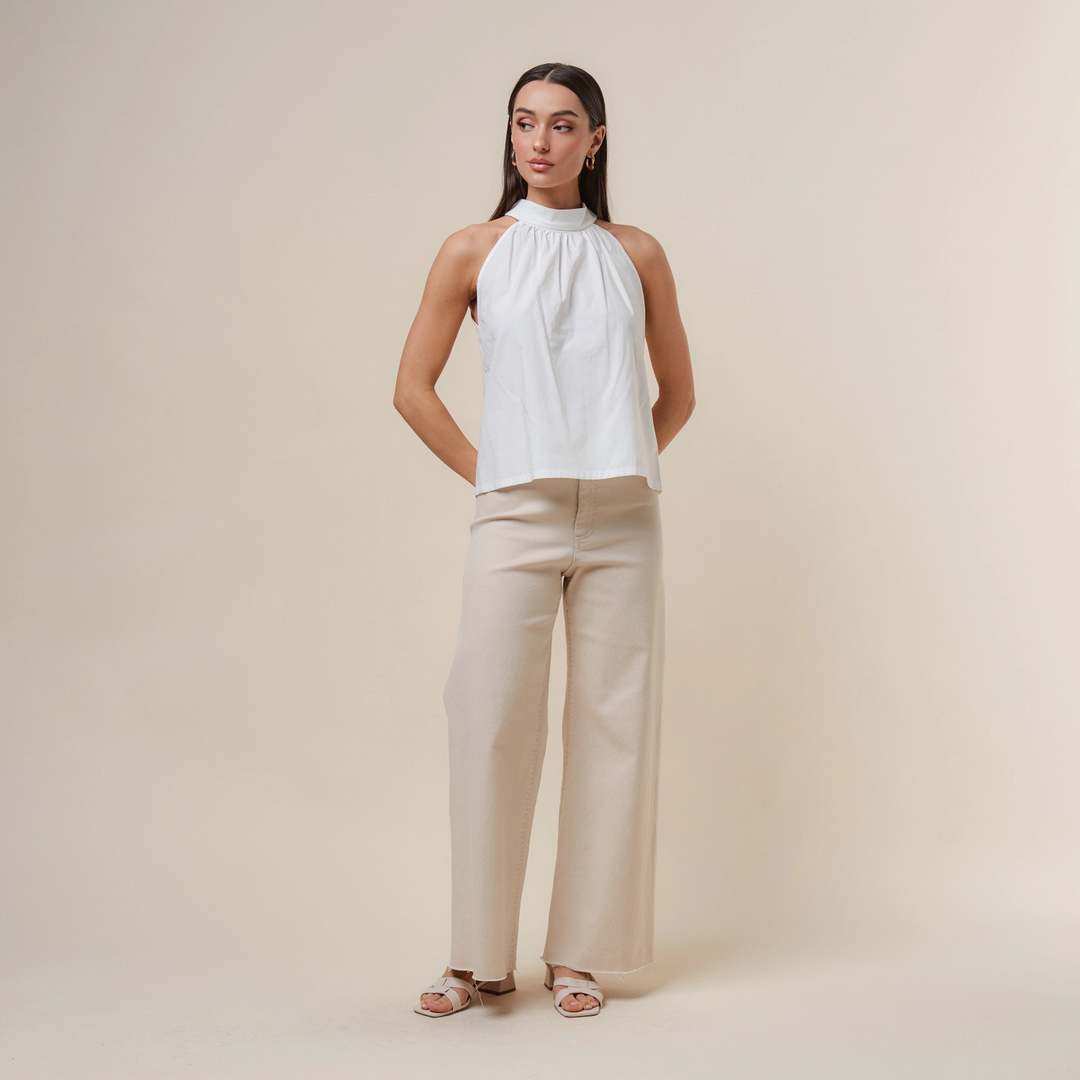 HALTER NECK BLOUSE TOP
