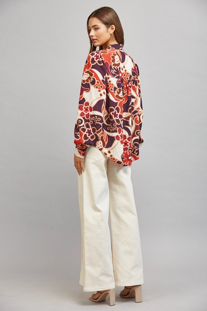 VERTICAL SEAM DETAIL HIGH WAISTED FLARE PANTS